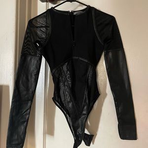 Maniere De Voir black bodysuit mesh size UK4/US0 minimal wear